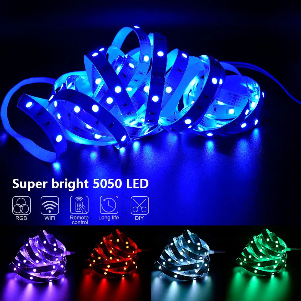 Control inteligente mediante aplicación móvil para cambiar colores, brillo y efectos fácilmente. Tecnología RGB multicolor con millones de combinaciones de luz.