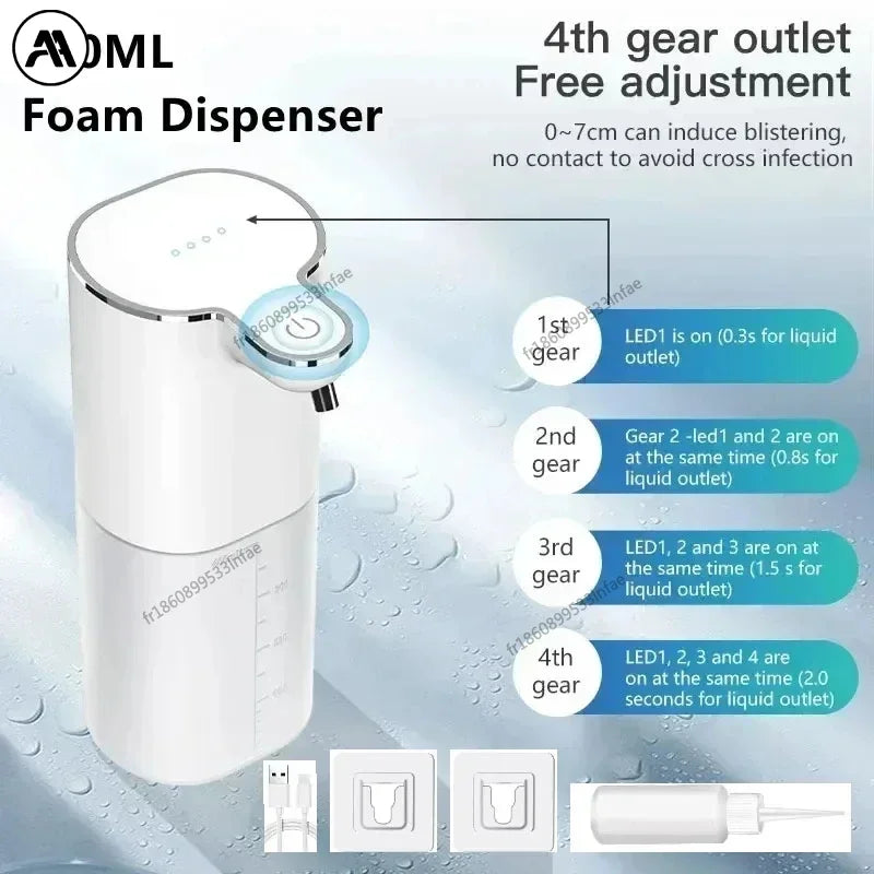 Dispensador Automático de Jabón con Sensor Inteligente y Espuma Automática – Higiene Moderna para Cocina y Baño